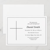 Minimale zwart-wit Christelijke volwassenendoop Kaart (Voorkant / Achterkant)