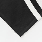 Minimale zwart-wit cirkel patroon fleece deken (Hoek)