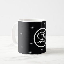 Minimale zwart-wit elegante retro koffiemok