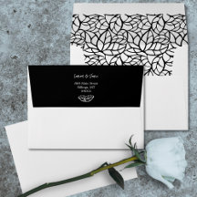 Minimale Zwart Wit Foliage Bruiloft Save the Date
