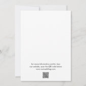 Minimale zwart-wit foto moderne bruiloft save the date (Achterkant)