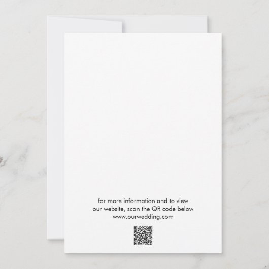 Minimale zwart-wit foto moderne bruiloft save the date (Achterkant)