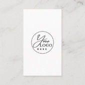 Minimale zwart-wit foto QR Code Logo Visitekaartje (Achterkant)