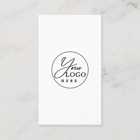 Minimale zwart-wit foto QR Code Logo Visitekaartje (Achterkant)