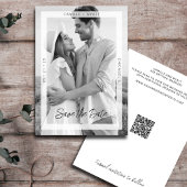 Minimale Zwart Wit Foto QR Code Sla de datum op Kaart
