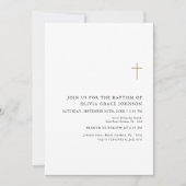 Minimale zwart-wit gender neutrale doop goud kaart (Voorkant)