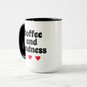 Minimale zwart-wit grappige elegante typografie mok (Voorkant links)