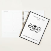 Minimale zwart-wit hondenservice planner (Display)