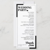 Minimale zwart-wit huwelijksprogramma's (Achterkant)