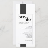 Minimale zwart-wit huwelijksprogramma's (Voorkant)