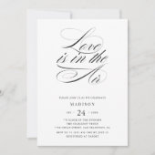 Minimale zwart-wit liefde in de lucht Vrijgezellen Kaart (Voorkant)