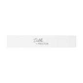 Minimale zwart-wit moderne bruiloft uitnodigingen wikkel (Vlak)