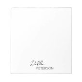 Minimale Zwart-wit Moderne Zakelijke Notitieblok (Voorkant)