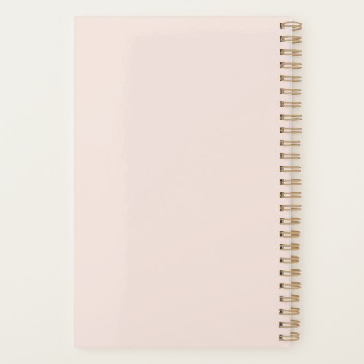 Minimale zwart-wit monogram modern script, Profess Planner (Achterkant)