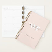 Minimale zwart-wit monogram modern script, Profess Planner (Display)