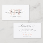 Minimale zwart-wit monogram modern script, Profess Visitekaartje (Voorkant / Achterkant)