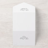 Minimale Zwart-wit QR-code Moderne Trouwdag All In One Uitnodiging (Buitenkant)