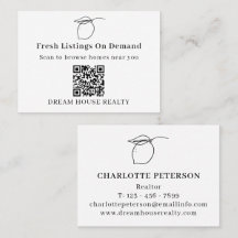 Minimale Zwart-Wit QR Code Zomer Vastgoed