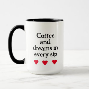 Minimale zwart-wit quote elegante typografie mok