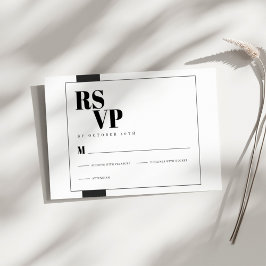 Minimale zwart-wit RSVP Kaartje