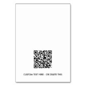 Minimale zwart wit script foto QR code Kaart (Achterkant)