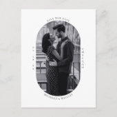 Minimale zwart-wit trouwfoto Opslaan van de datum Briefkaart (Voorkant)
