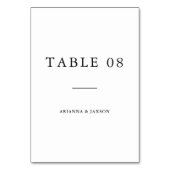 Minimale Zwart Wit Typografie Bruiloft Kaart (Voorkant)