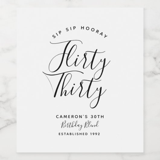 Minimale zwart-witcapaciteit 30 wijn etiket (Enkel label)