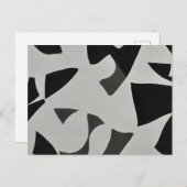 Minimale zwart-witkunst briefkaart (Voorkant / Achterkant)