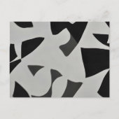 Minimale zwart-witkunst briefkaart (Voorkant)