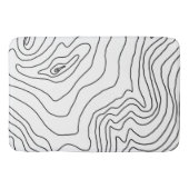 Minimale zwart-witlijnkunst Modern design Badmat (Voorkant)