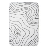 Minimale zwart-witlijnkunst Modern design Badmat (Voorkant Verticaal)