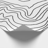 Minimale zwart-witlijnkunst Modern design Cadeaupapier (Hoek)