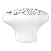 Minimale zwart-witlijnkunst Modern design Keramische Knop (Zijkant)