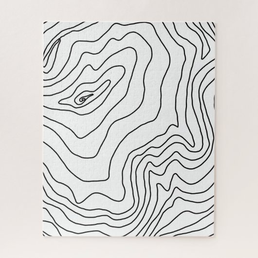 Minimale zwart-witlijnkunst Modern design Legpuzzel (Verticaal)
