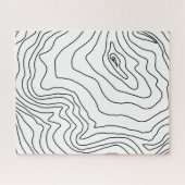 Minimale zwart-witlijnkunst Modern design Legpuzzel (Horizontaal)