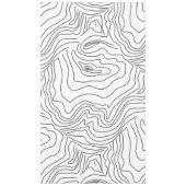 Minimale zwart-witlijnkunst Modern design Tafelkleed (Voorkant)