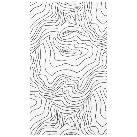 Minimale zwart-witlijnkunst Modern design Tafelkleed (Voorkant)