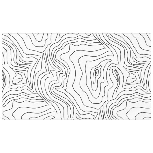 Minimale zwart-witlijnkunst Modern design Tafelkleed (Voorkant (Horizontaal))