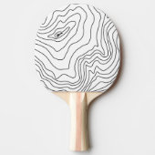 Minimale zwart-witlijnkunst Modern design Tafeltennisbatje (Voorkant)