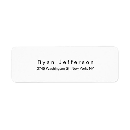 Minimale zwart-witmonitor etiket (Voorkant)