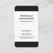 Minimale zwart-witmonitor visitekaartje (Voorkant)