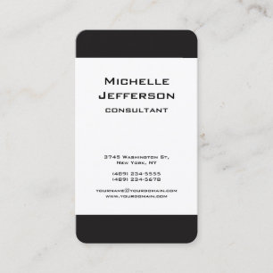 Minimale zwart-witmonitor visitekaartje