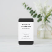 Minimale zwart-witmonitor visitekaartje (Staand voorkant)
