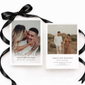 Minimale Zwart Witte Foto Trouw Save the Date