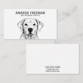 Minimale zwart-witte Labrador hondengeleider Visitekaartje (Voorkant / Achterkant)