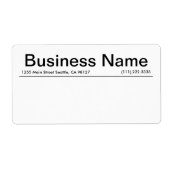 Minimale zwart-witverzending voor kleine bedrijven etiket (Voorkant)