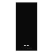 Minimale zwarte 2-fotolijst reclamekaart (Achterkant)
