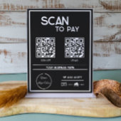 Minimale zwarte 2 QR-codes zakelijke scan om te be Poster
