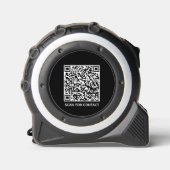 Minimale zwarte aangepaste QR-code en bewerkbare t Rolmaat (Voorkant)